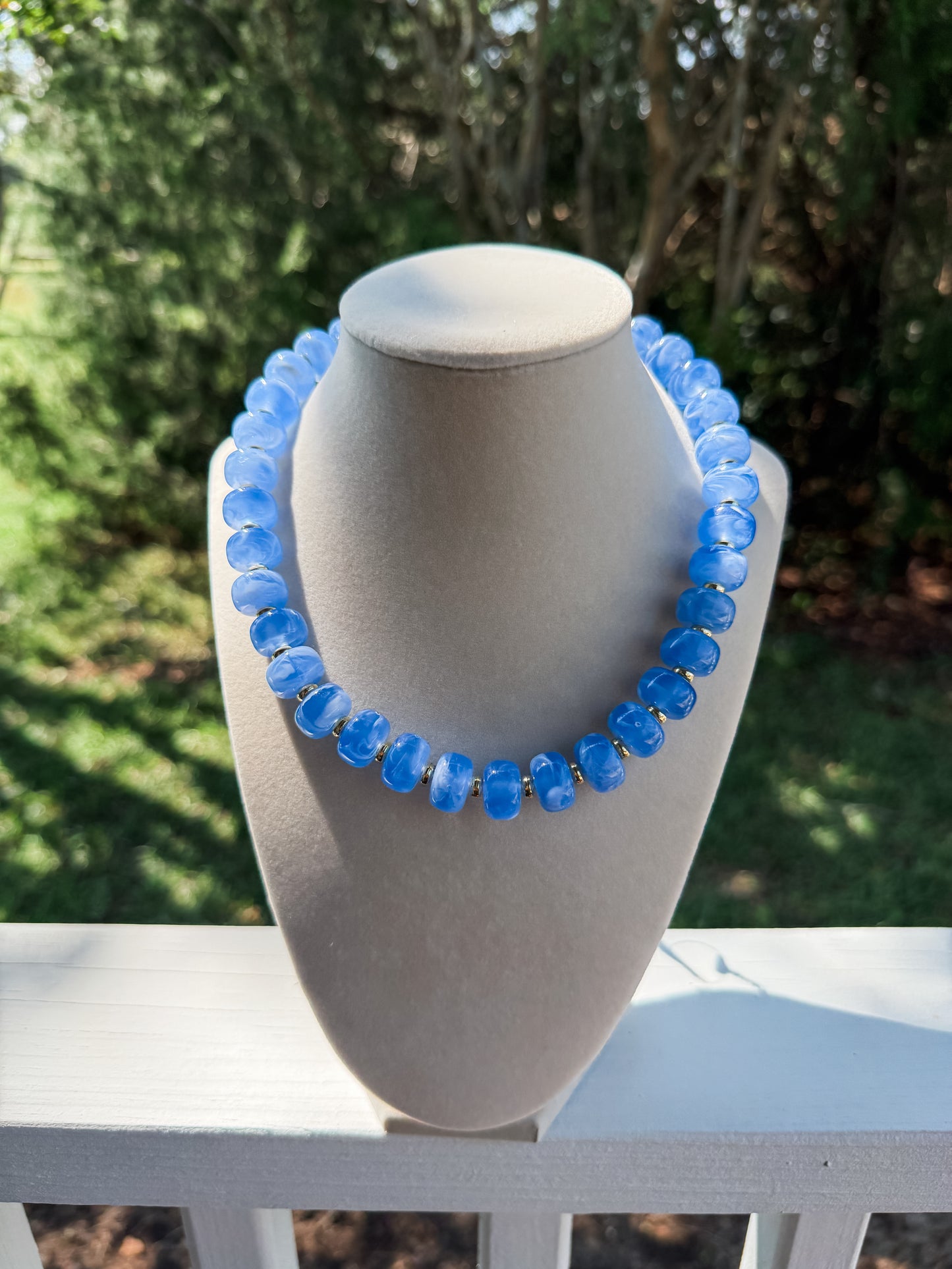 Blue Beaded Necklace