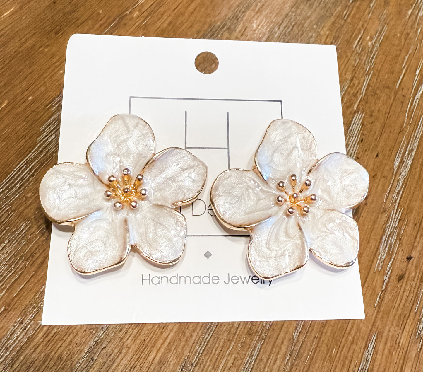 Opal Flower Statement Earrings