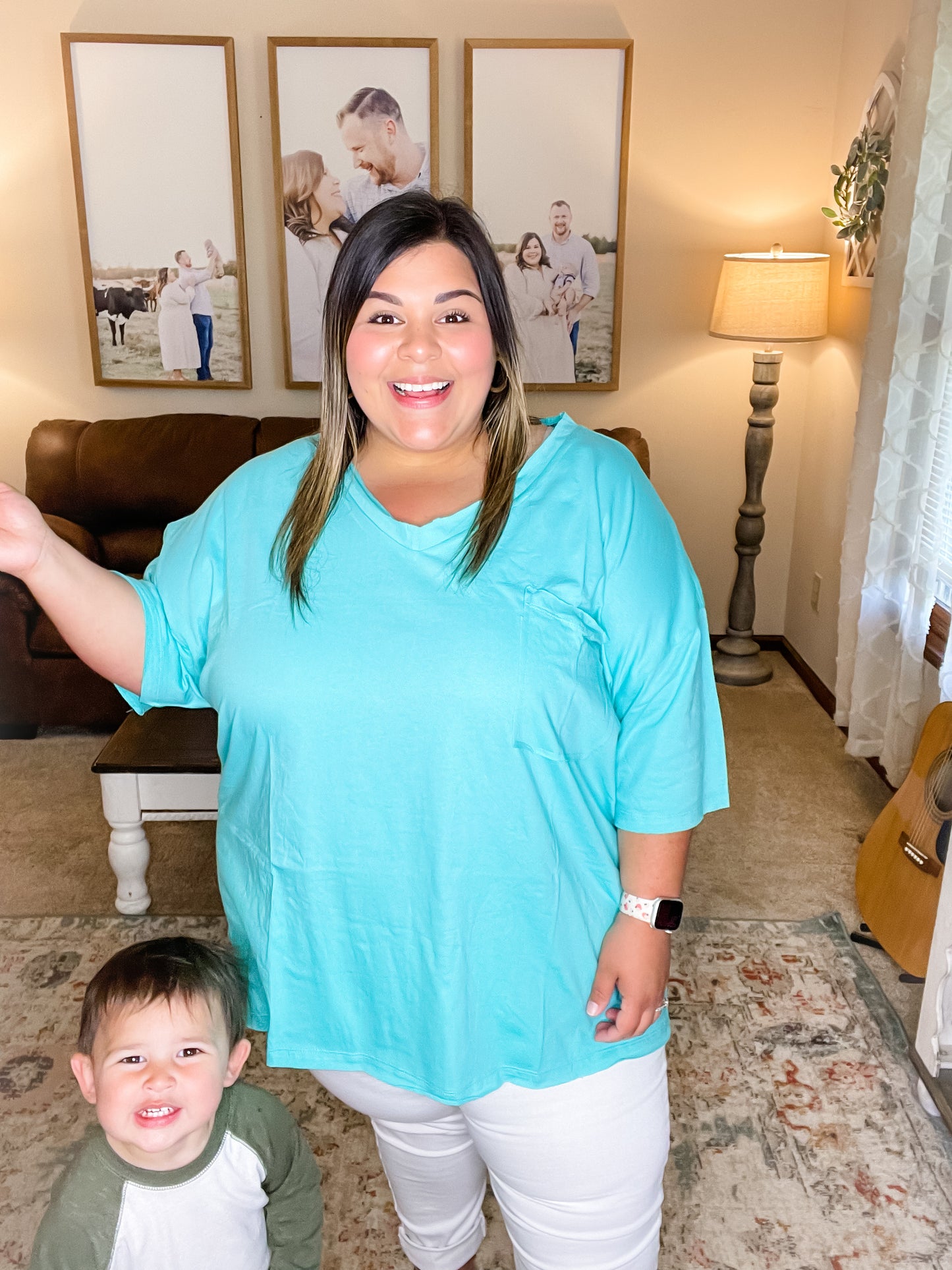 Curvy Basic Betty Top in Mint