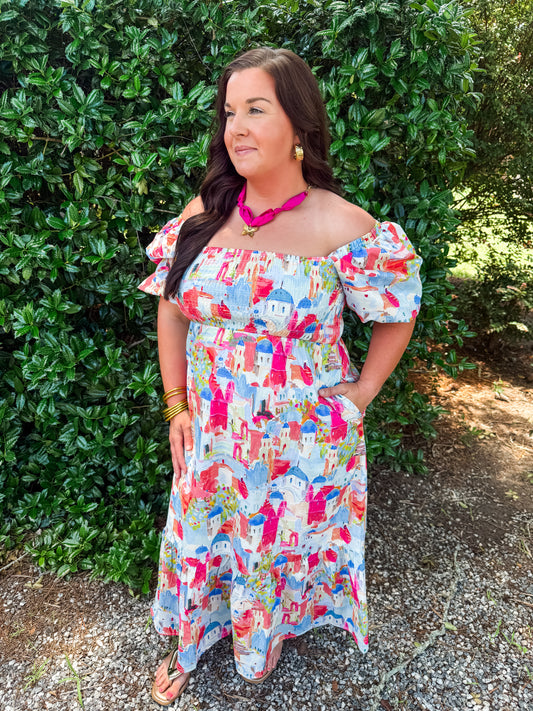Isles of Greece Midi Dress
