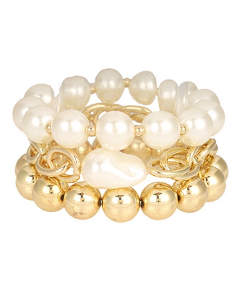Lux Pearl Bracelet Set