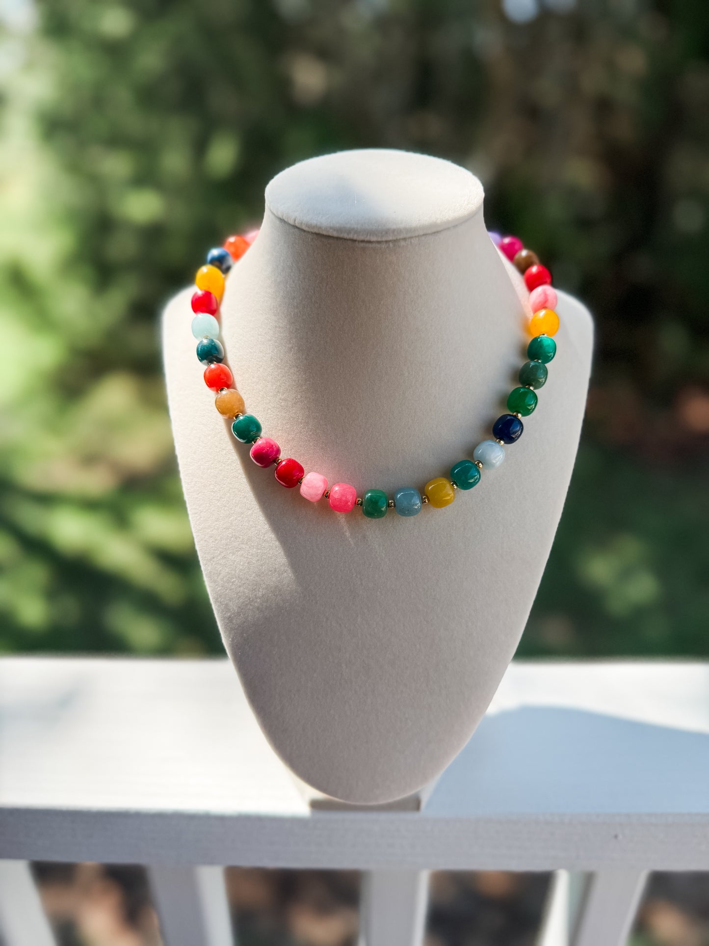 Mini Multicolored Beaded Necklace