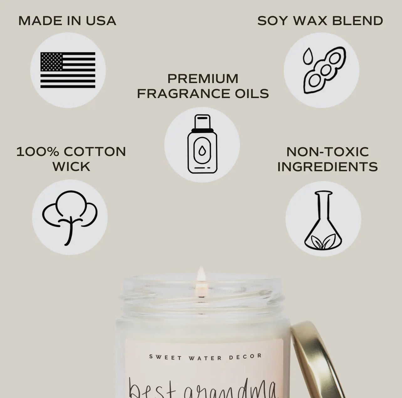 “Best Grandma Ever” Candle