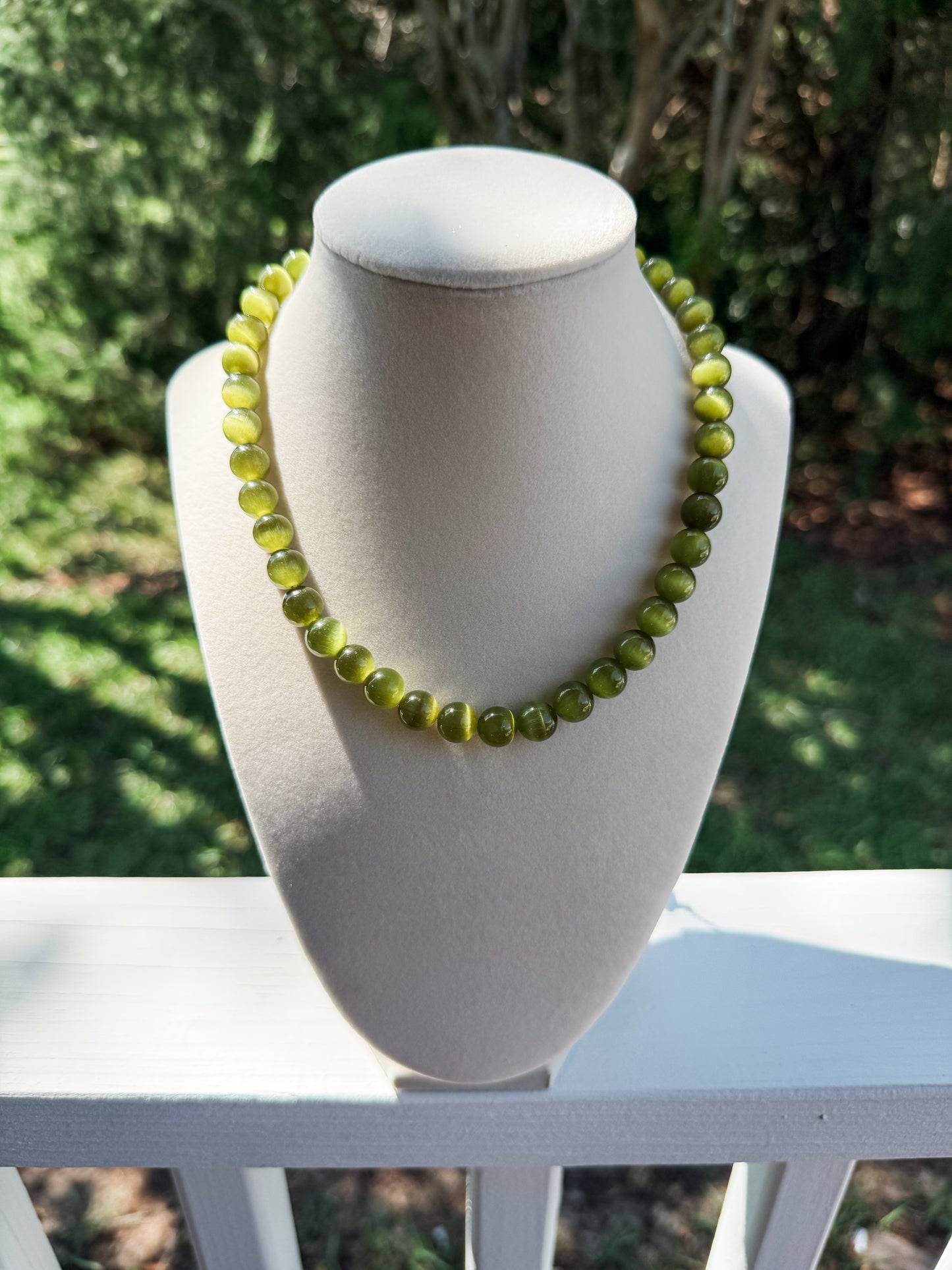 Mini Green Beaded Necklace