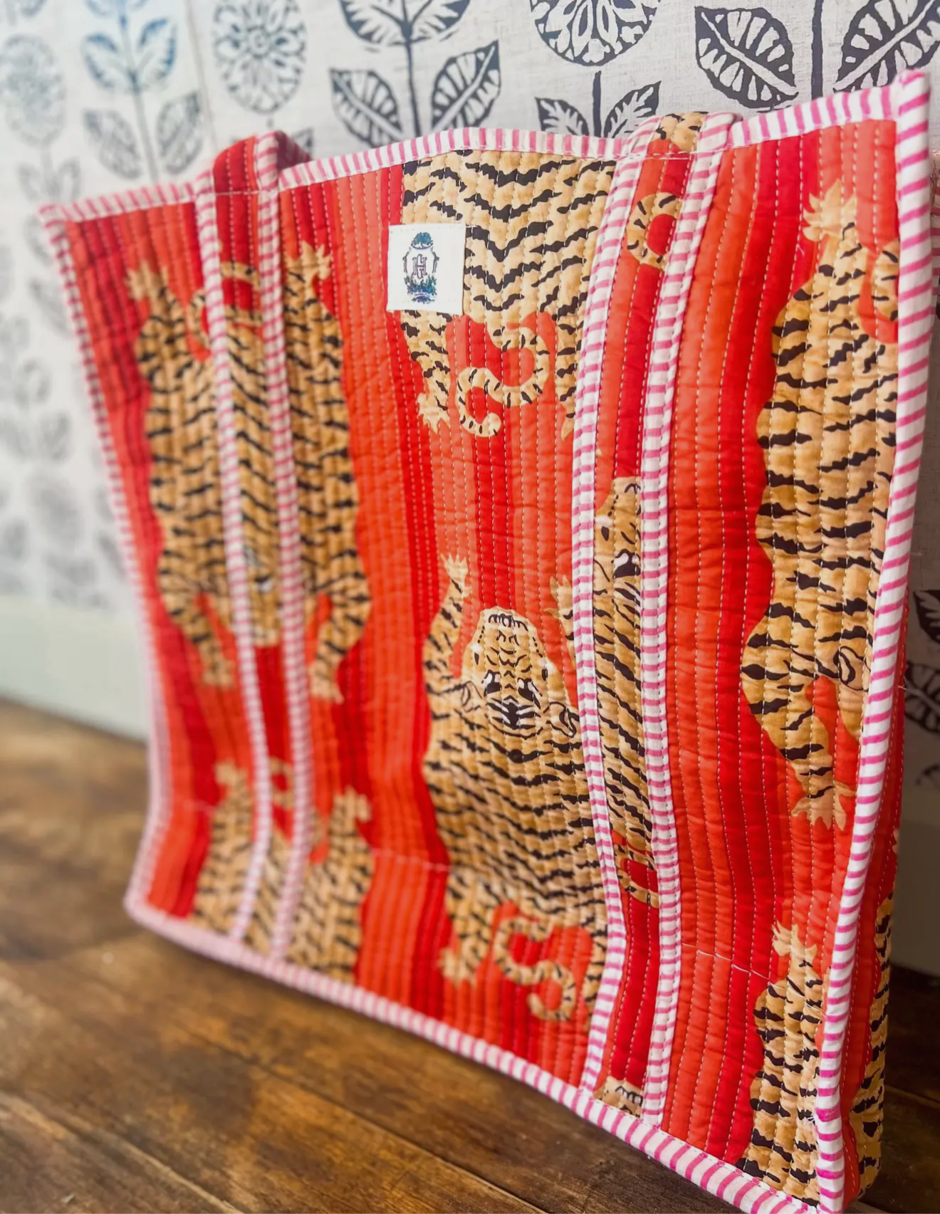 Autumn Eye of the Tiger Quilted Tote