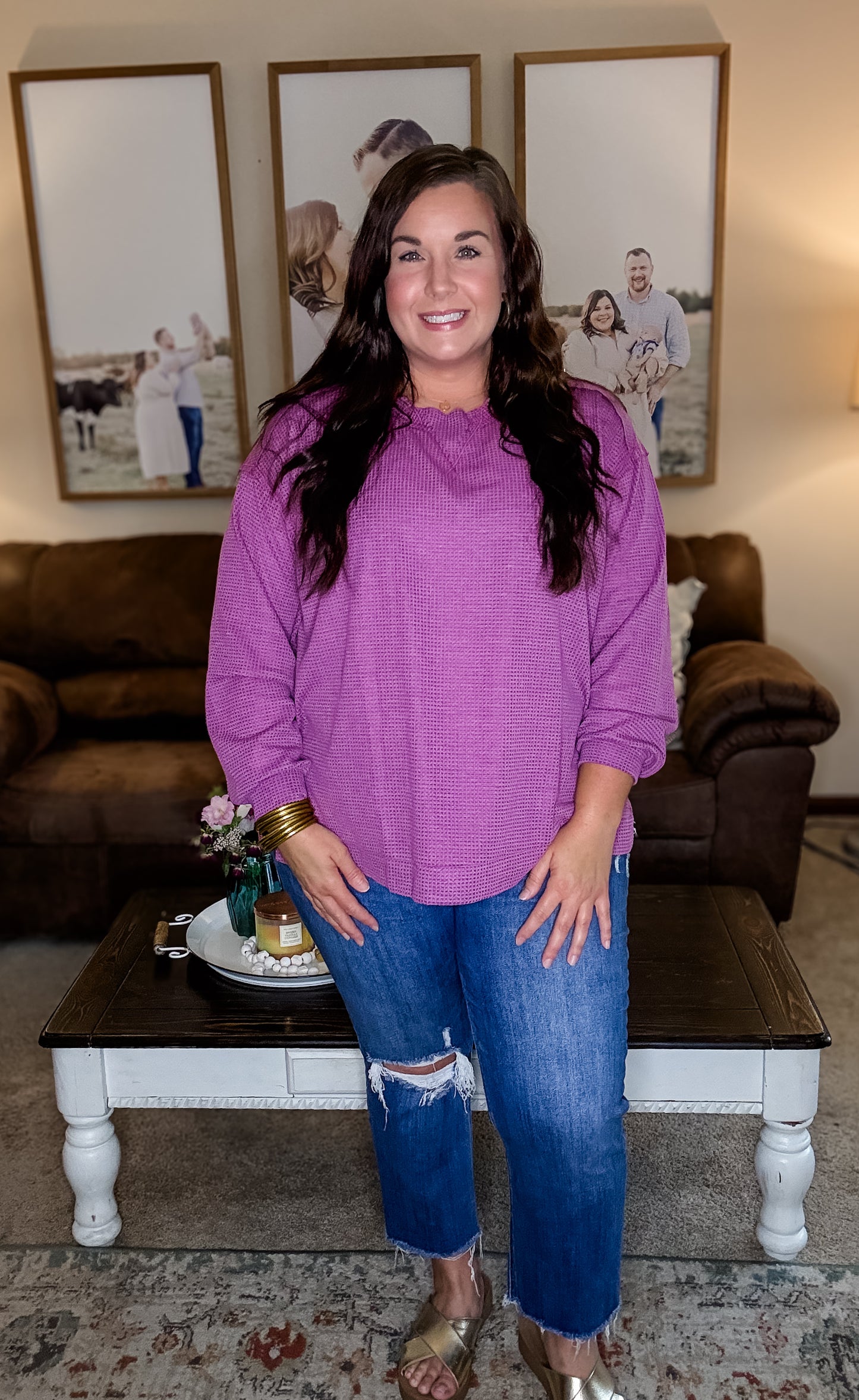 On the Move Top in Magenta