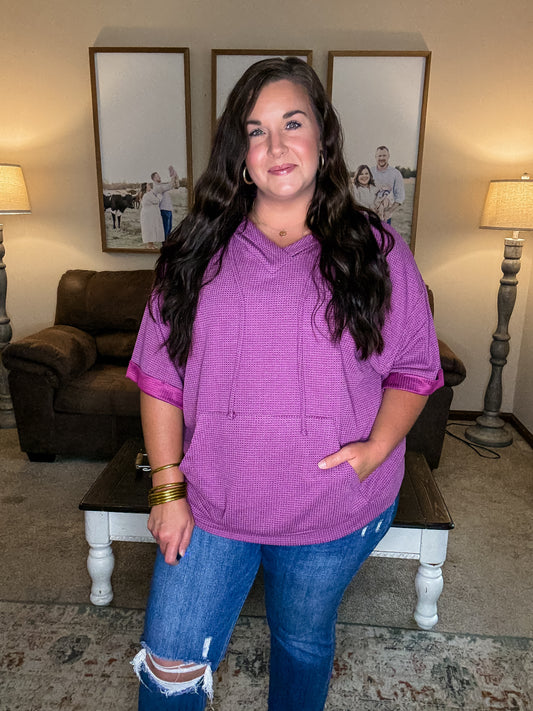 Magenta Hoodie Pullover