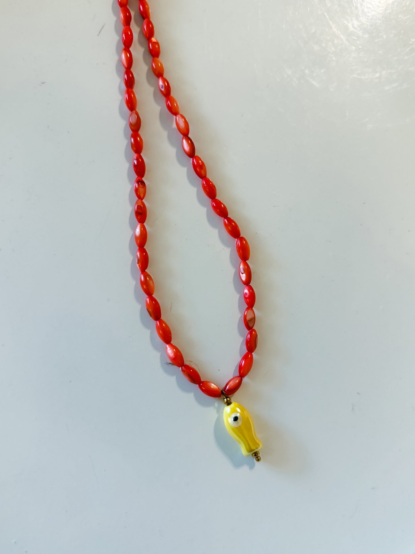 Hart Designs | Yellow Minnow Beaded Necklace