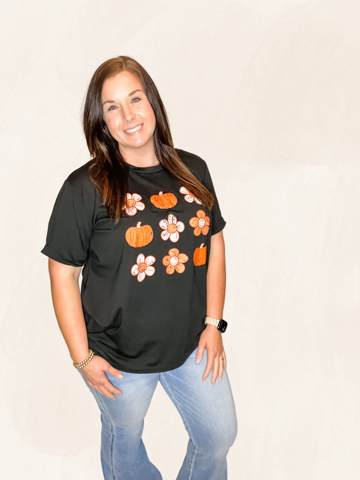 Pumpkin Flower Power Tee