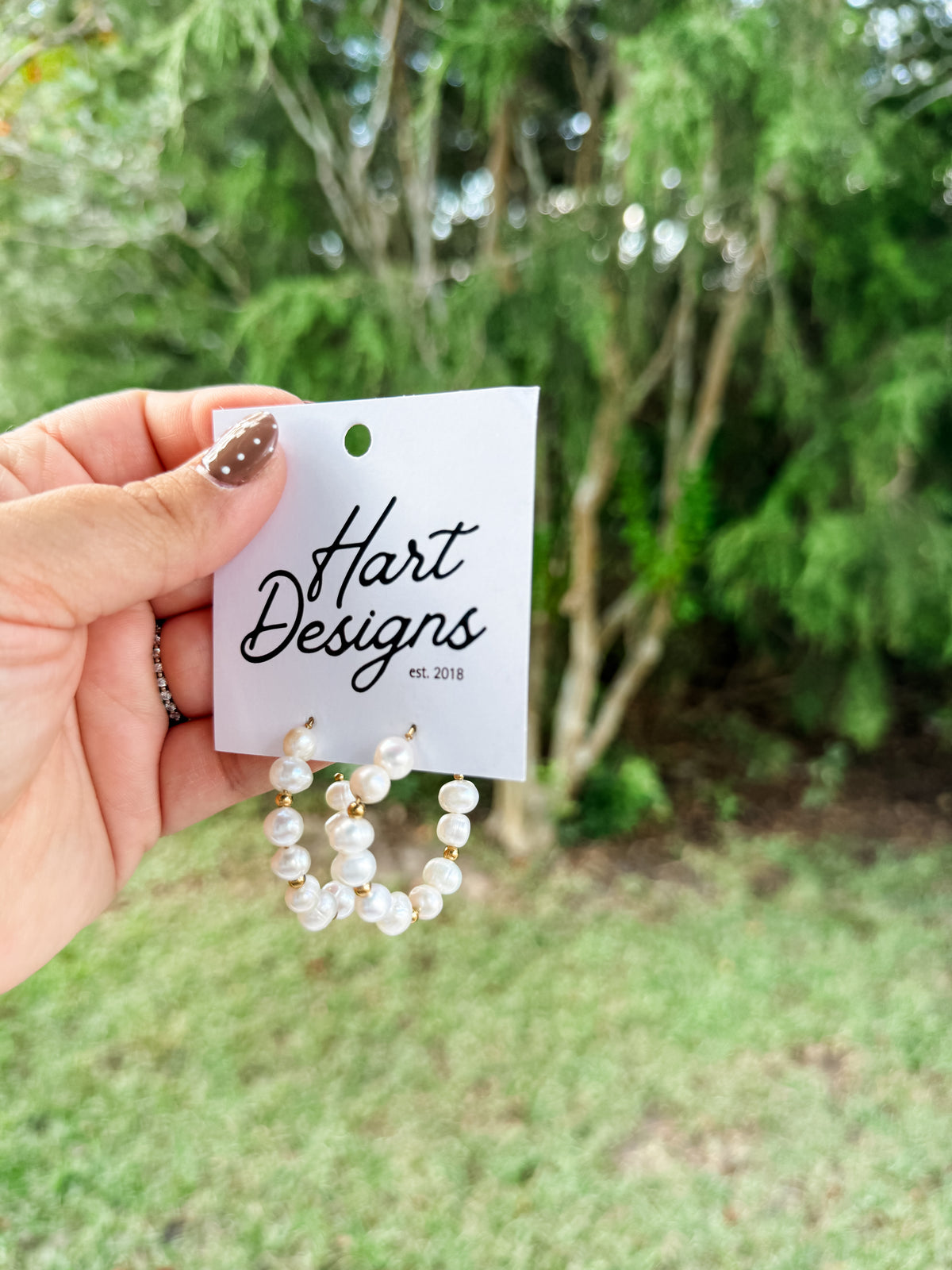 Pearl Hoop Earrings