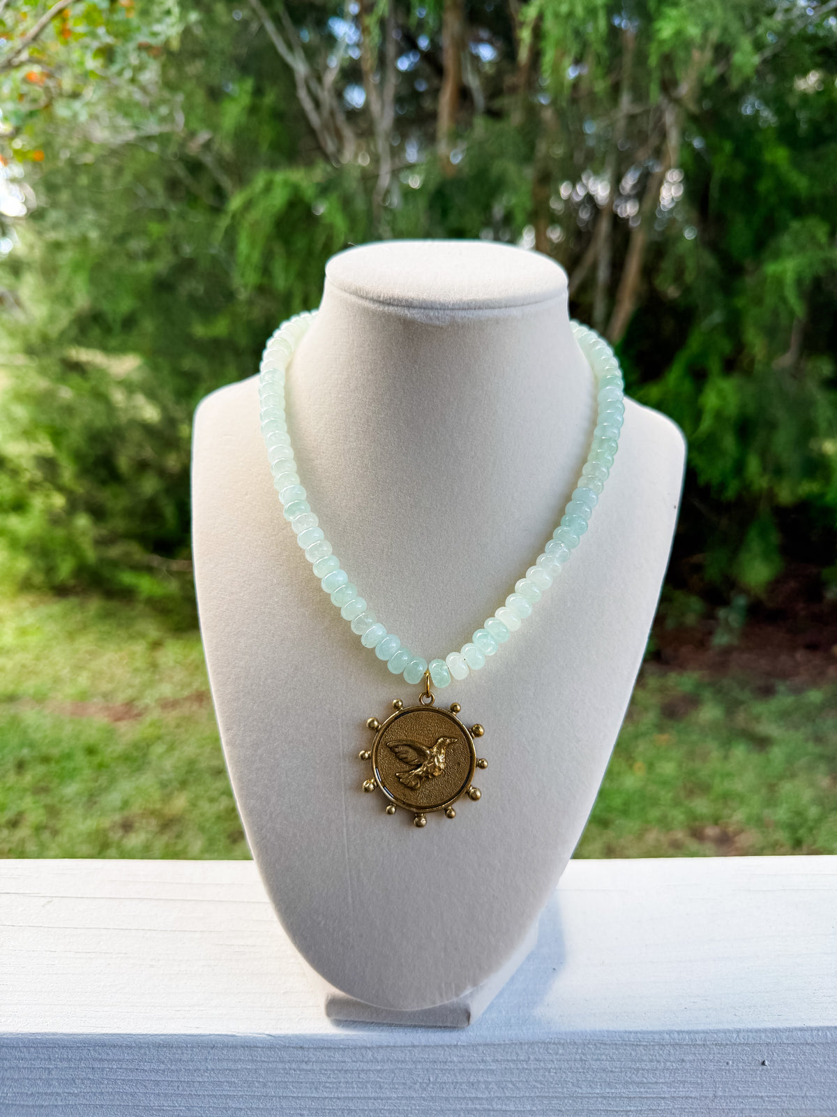 Bird Pendant Mini Beaded Necklace