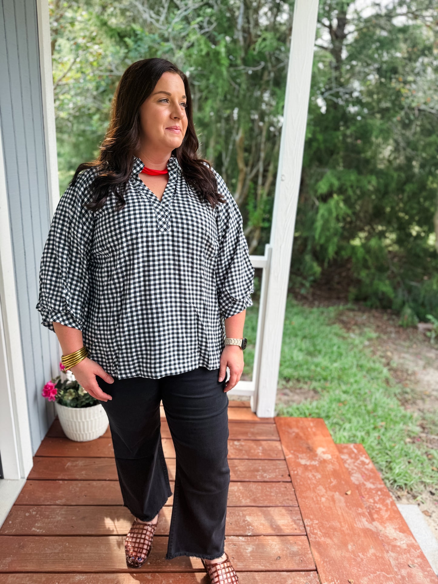 Playbook Plaid Top