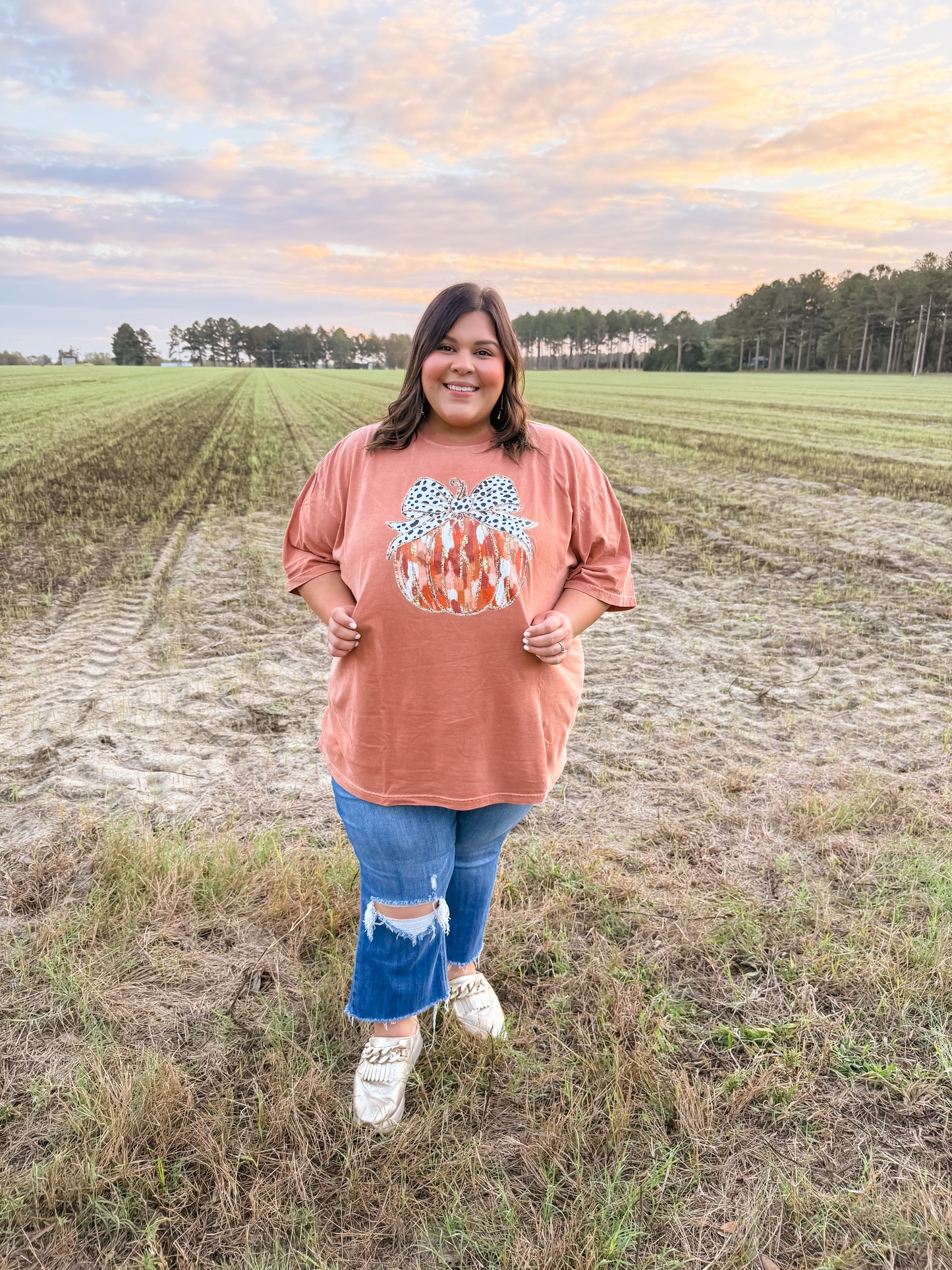 Watercolor Pumpkin Tee