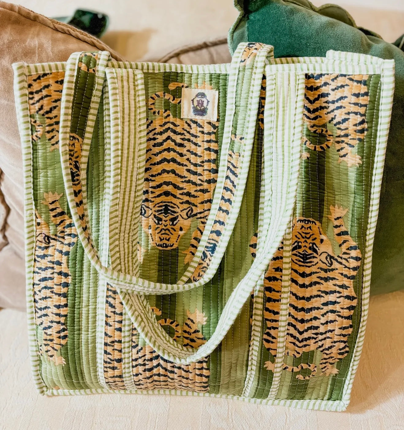 Sage Eye of the Tiger Tote