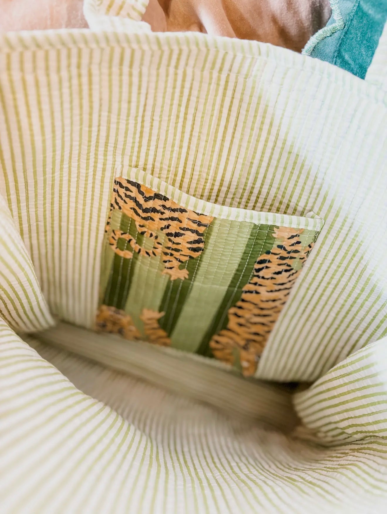 Sage Eye of the Tiger Tote