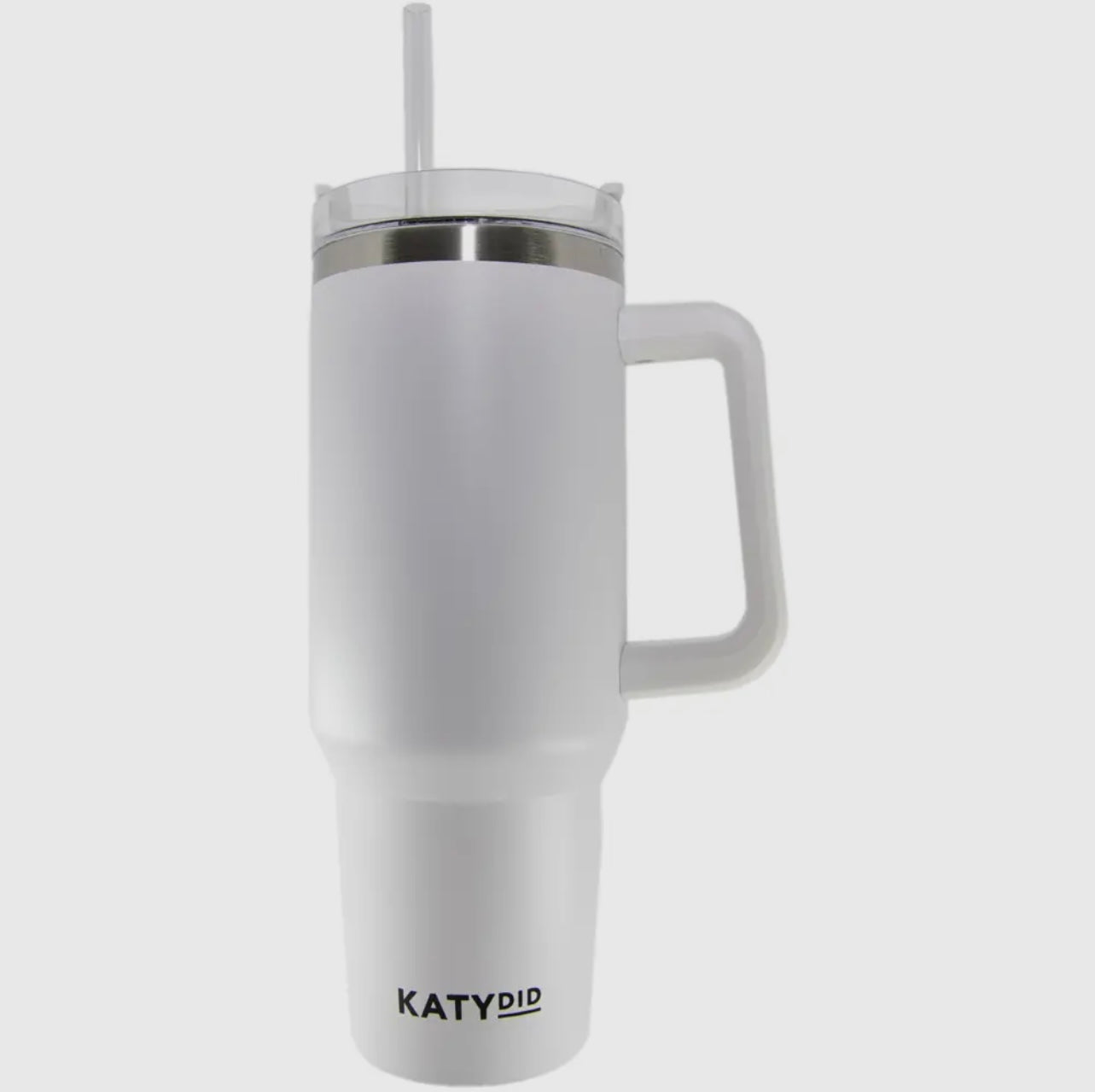 White 40 oz. Tumbler with Handle