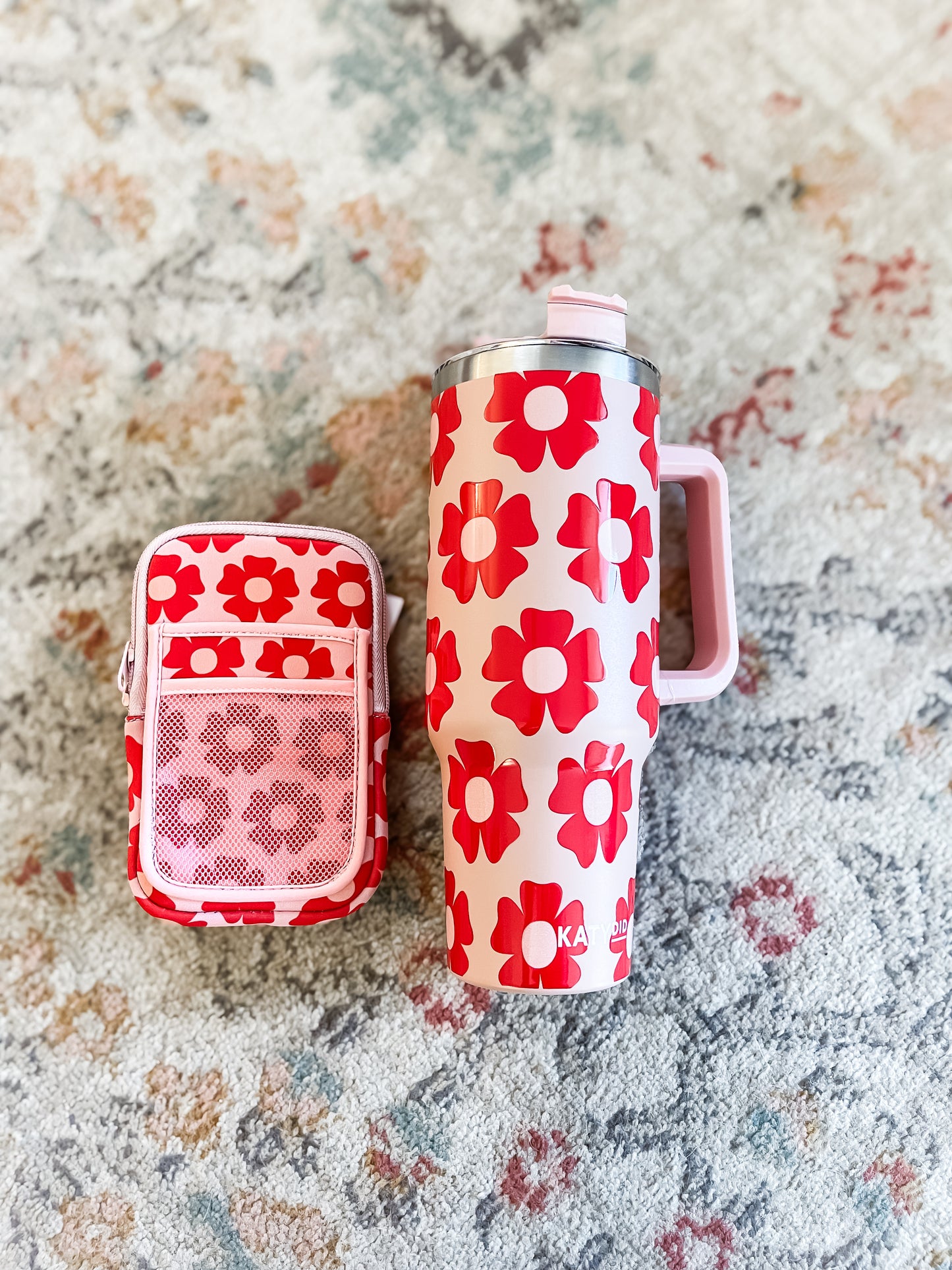 Flower Power 40 oz. Tumbler with Handle