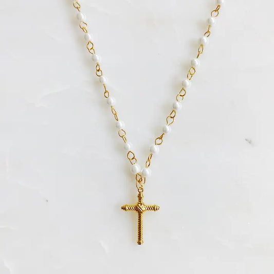 Cabeled Cross Pendant Necklace