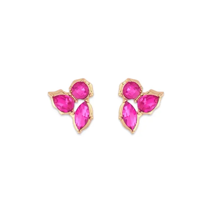 Fuschia Garden Party Studs