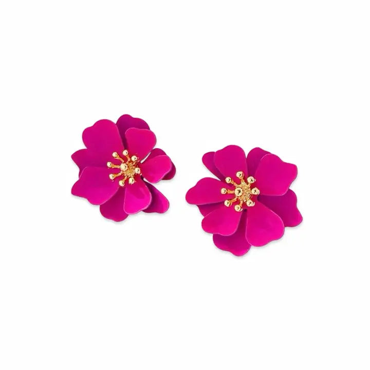 Fuschia Petal Studs