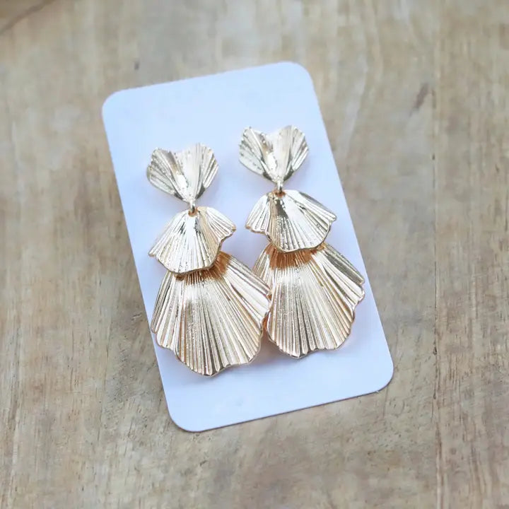 Gold Shell Earrings