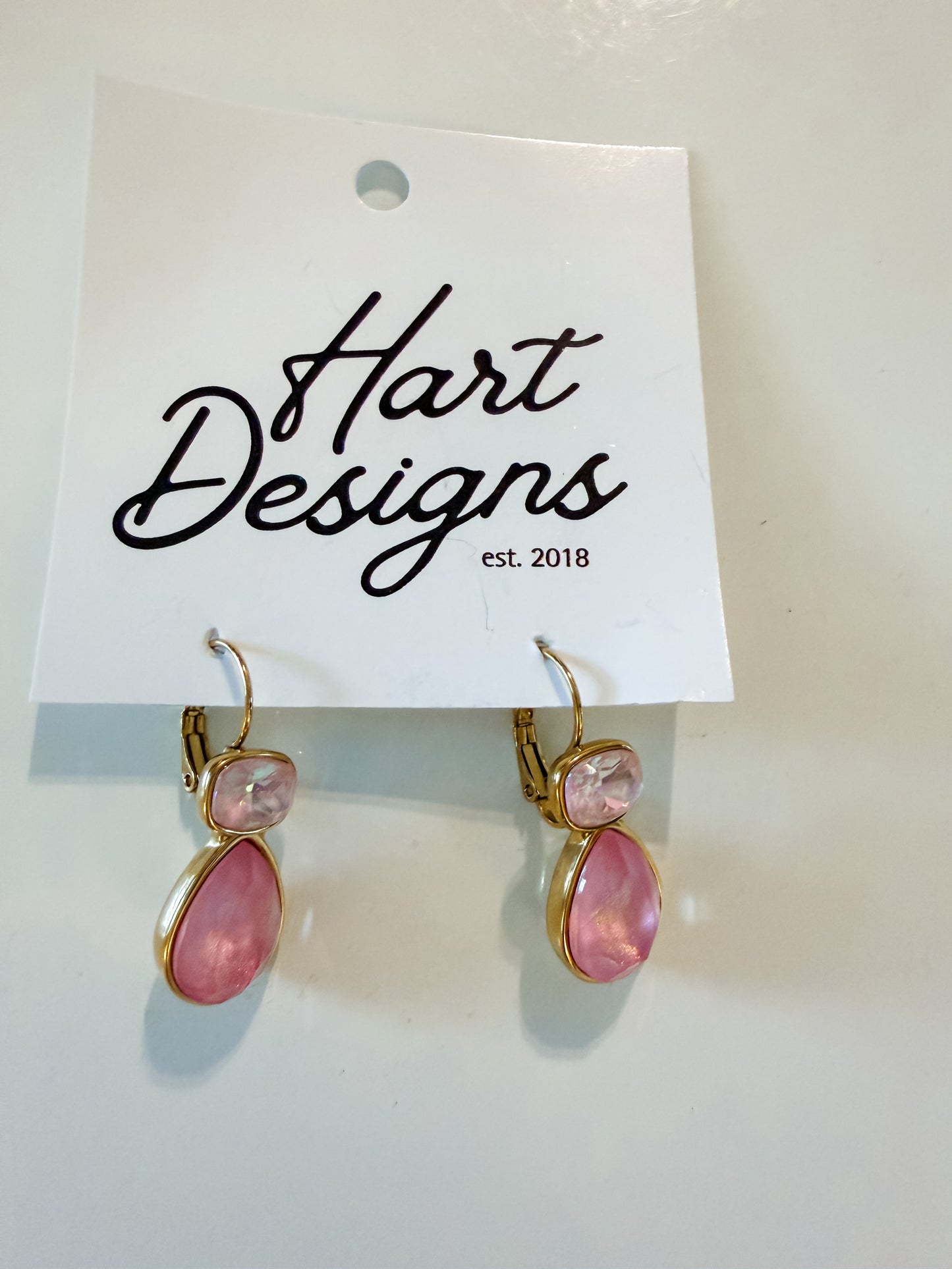 Hart Designs | Pink Jewel Drop Earrings