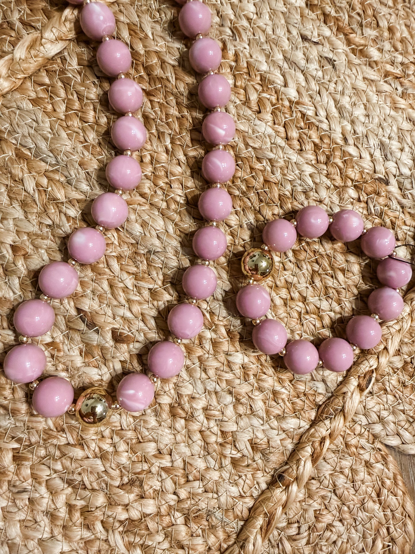 Mauve Beaded Necklace
