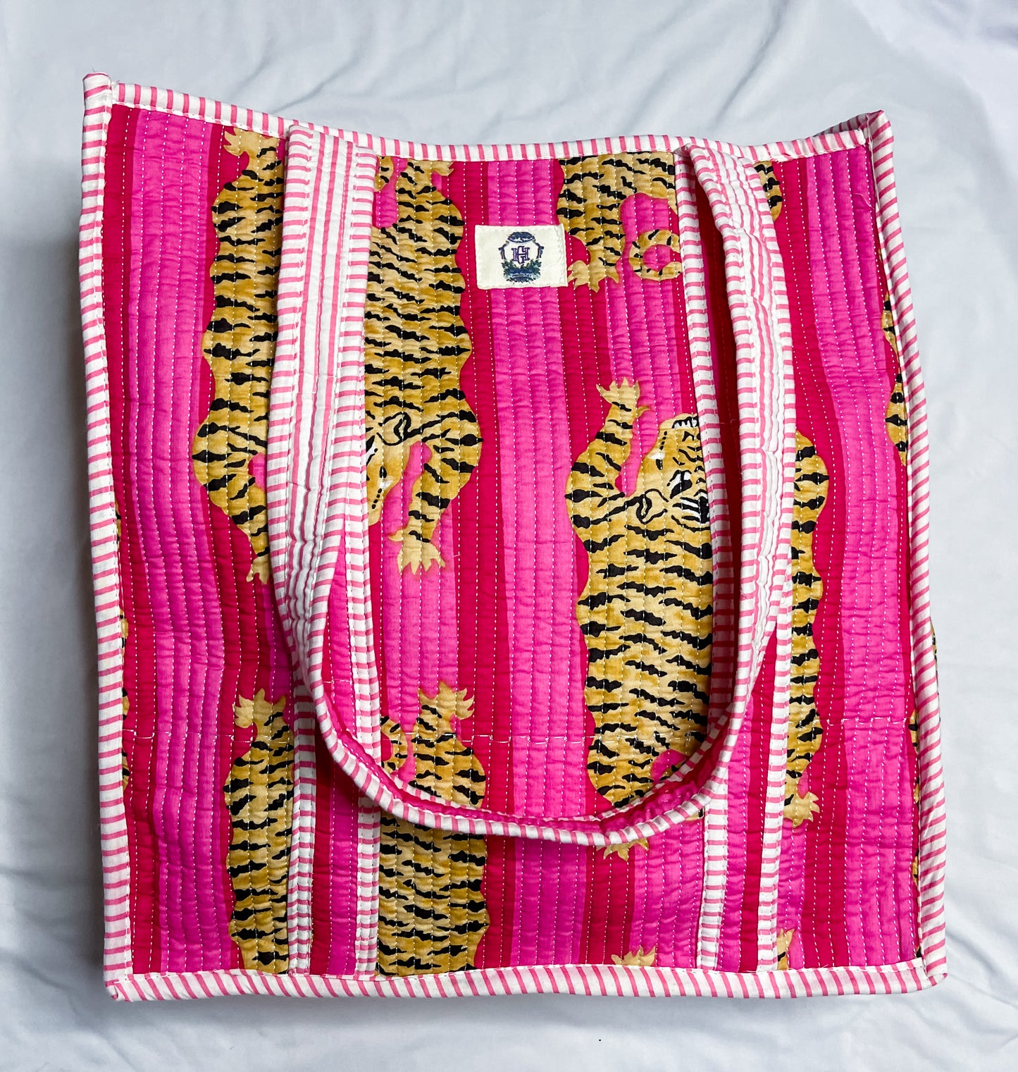 PINK Eye of the Tiger Quilted Tote