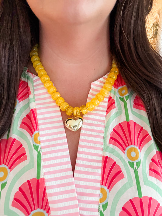 Hart Designs | Yellow Heart Necklace