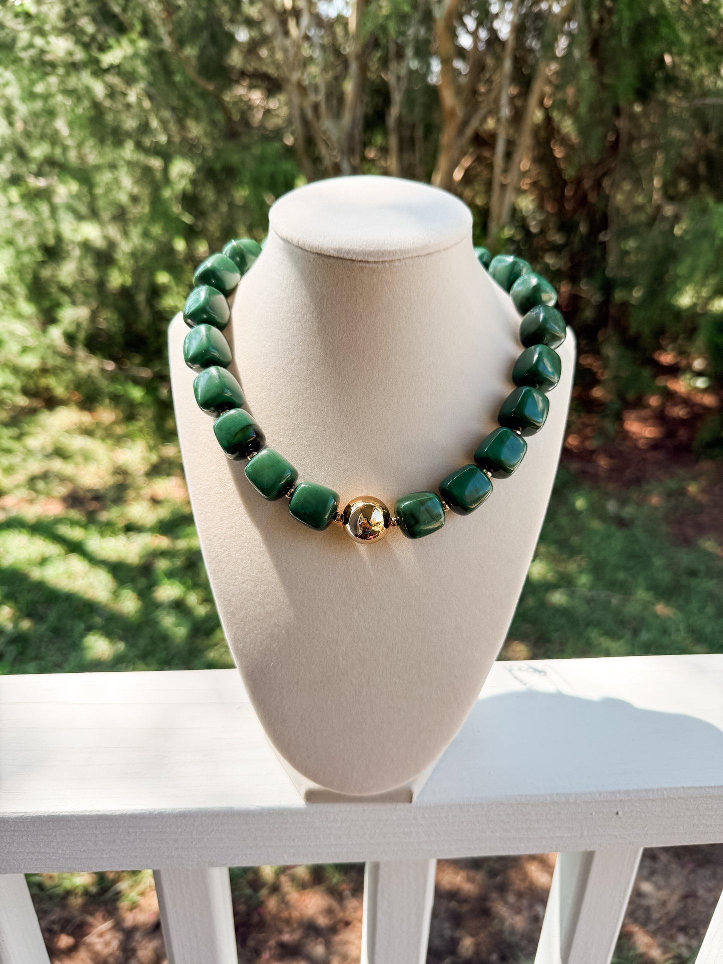 Green Beaded Necklace