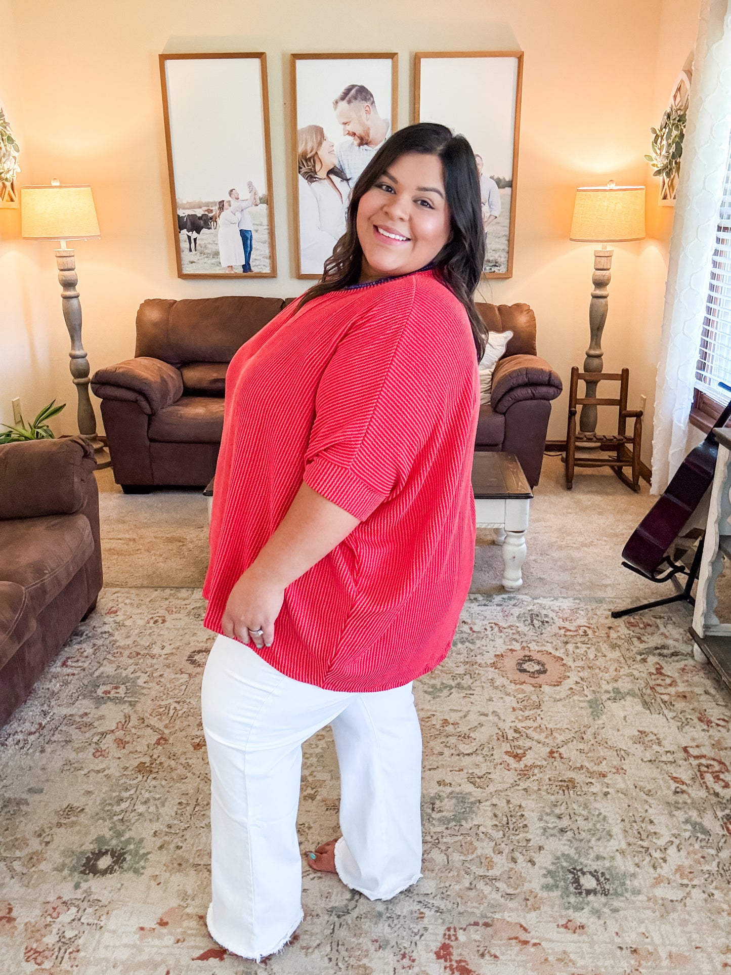 Curvy Wynona White Bootcut Jeans