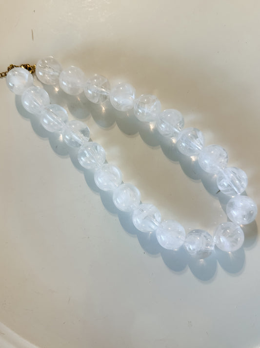 Hart Designs | Clear Marbled Beaded Necklace
