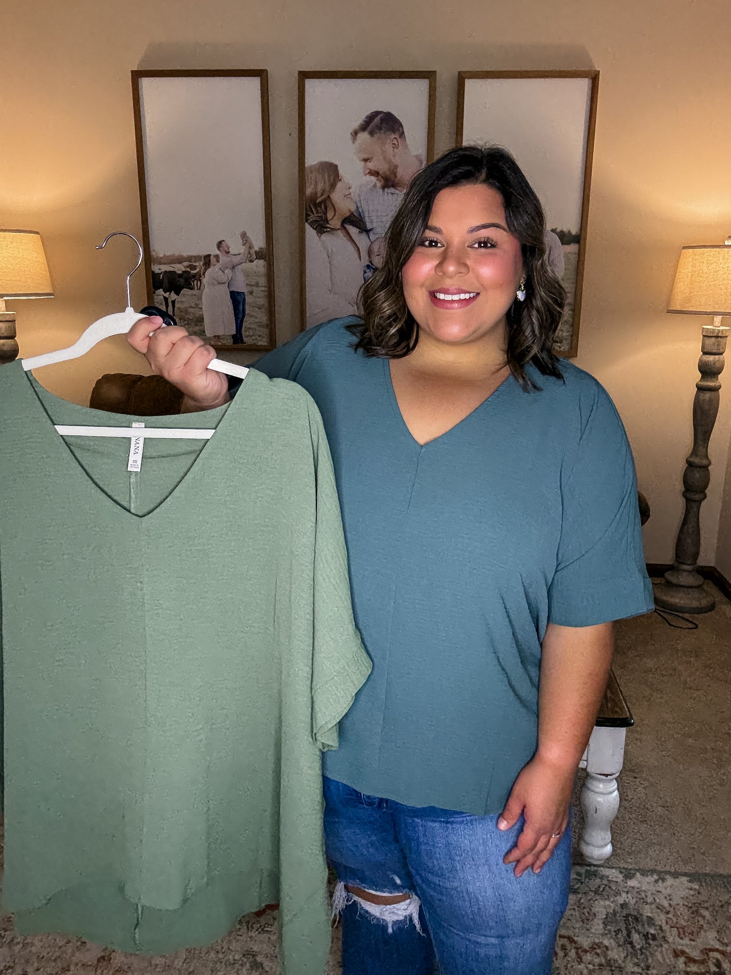 Curvy Basic is Best Top in Olive