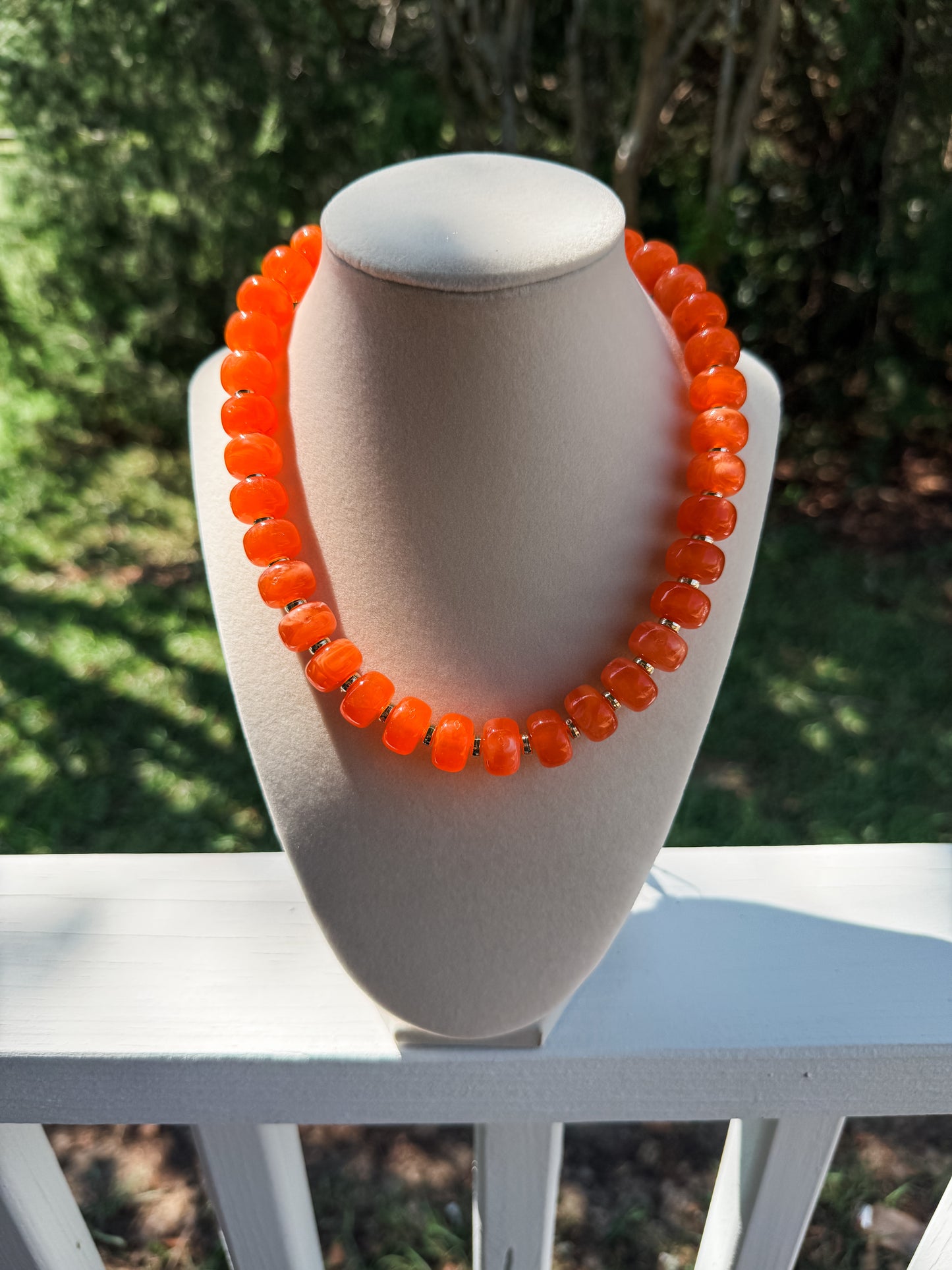 Orange Beaded Necklace