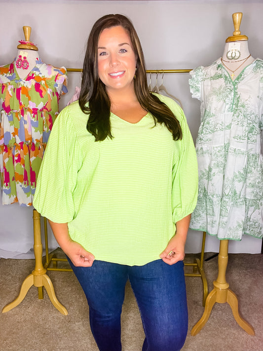 Curvy Green with Beauty Top