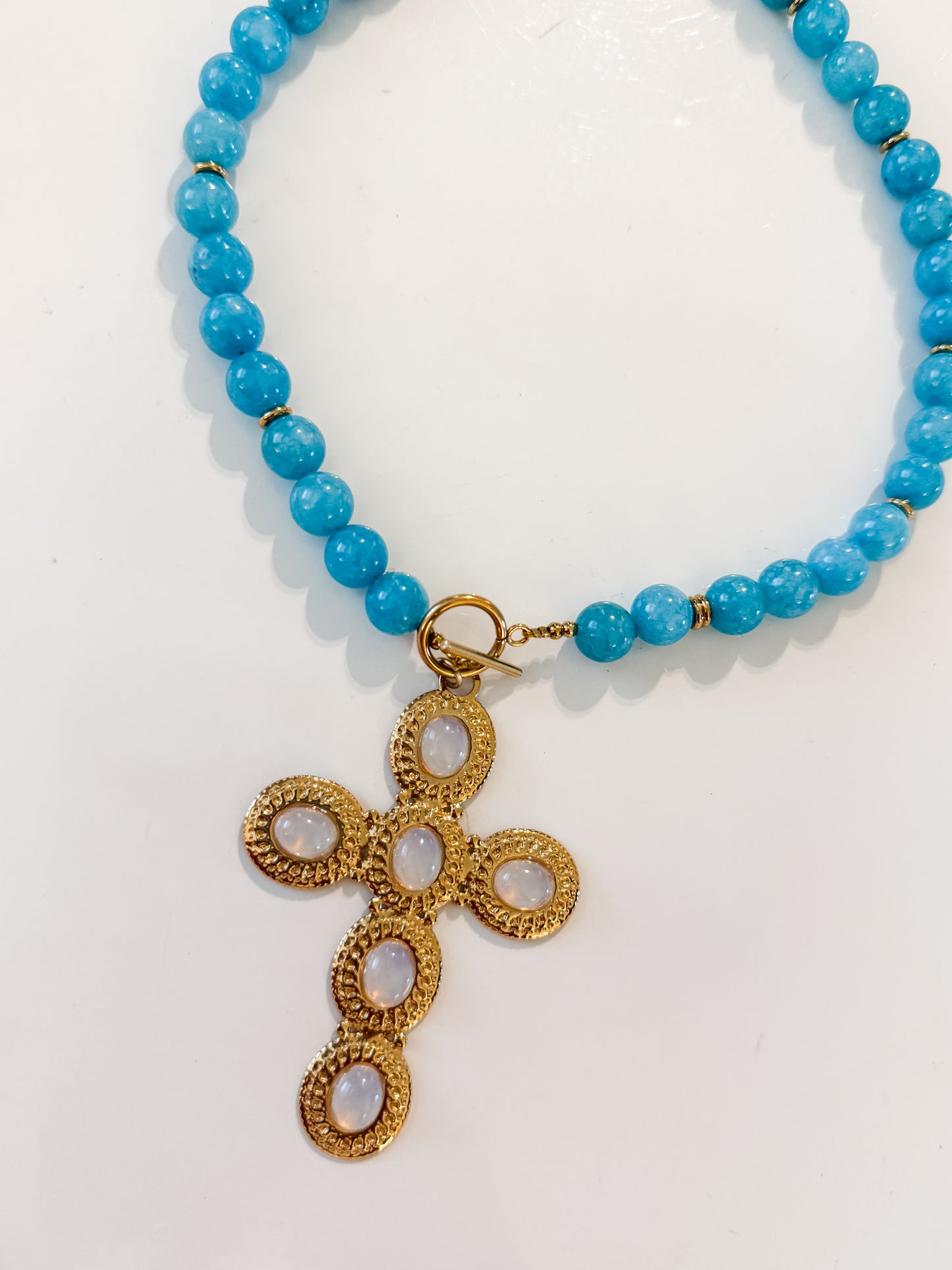 Hart Designs | Blue Cross Necklace