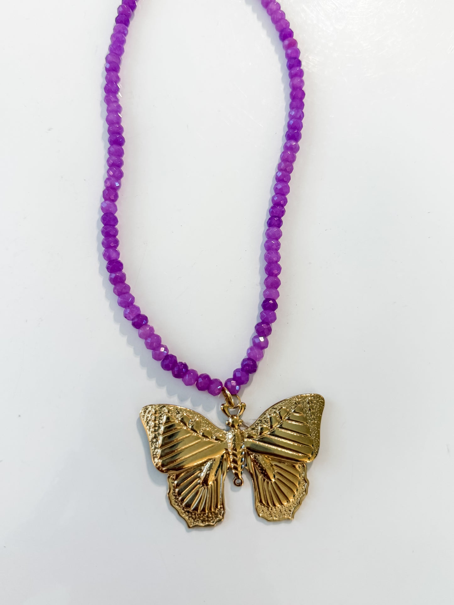 Hart Designs | Purple Butterfly Necklace