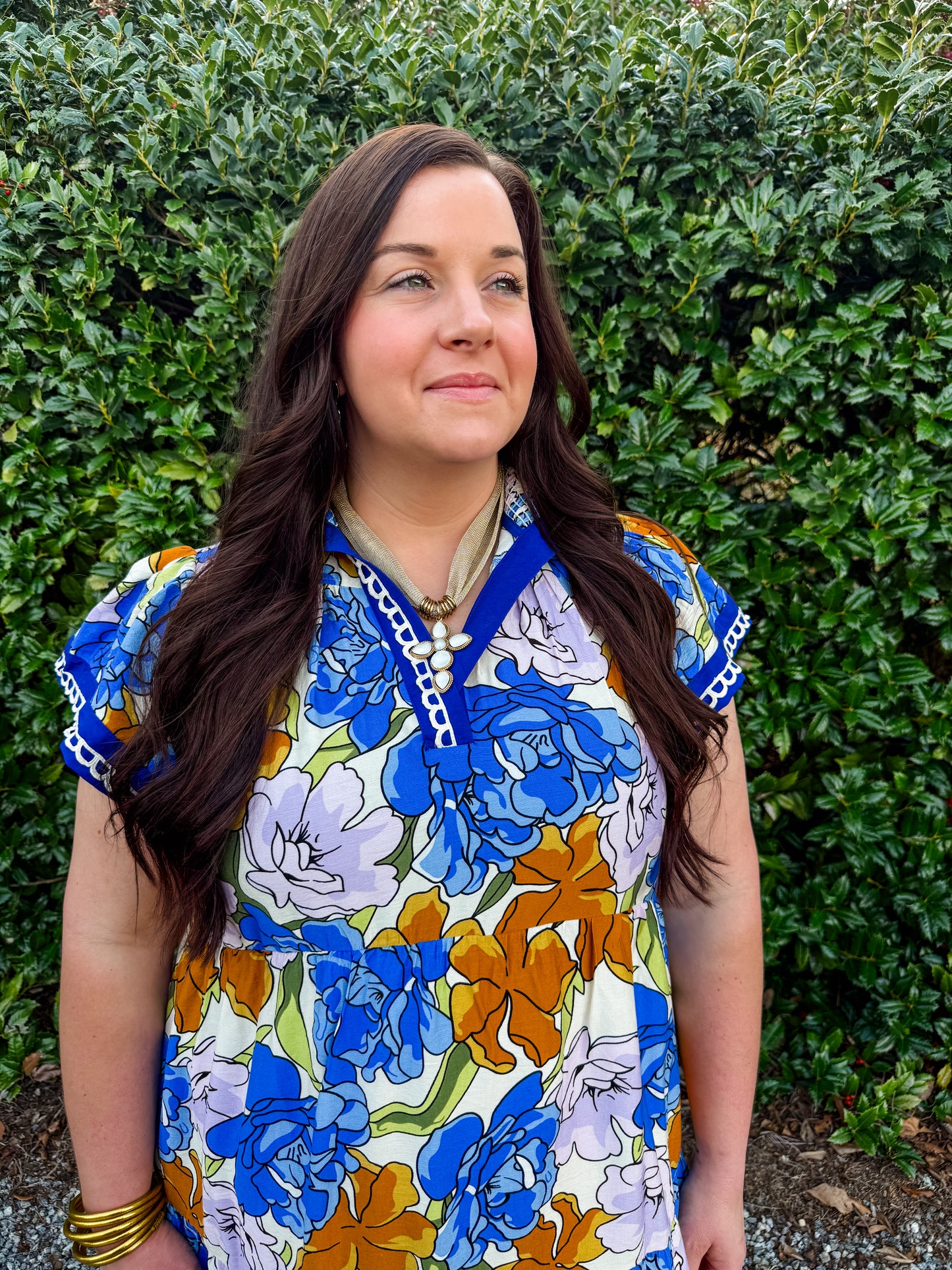 Curvy Full Bloom Midi Dress