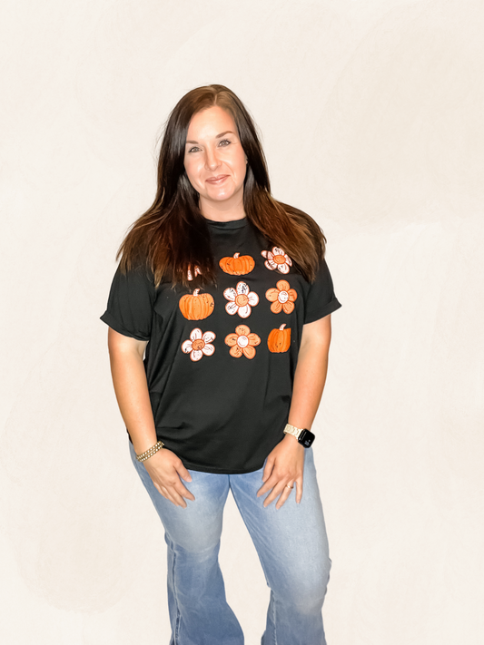 Pumpkin Flower Power Tee