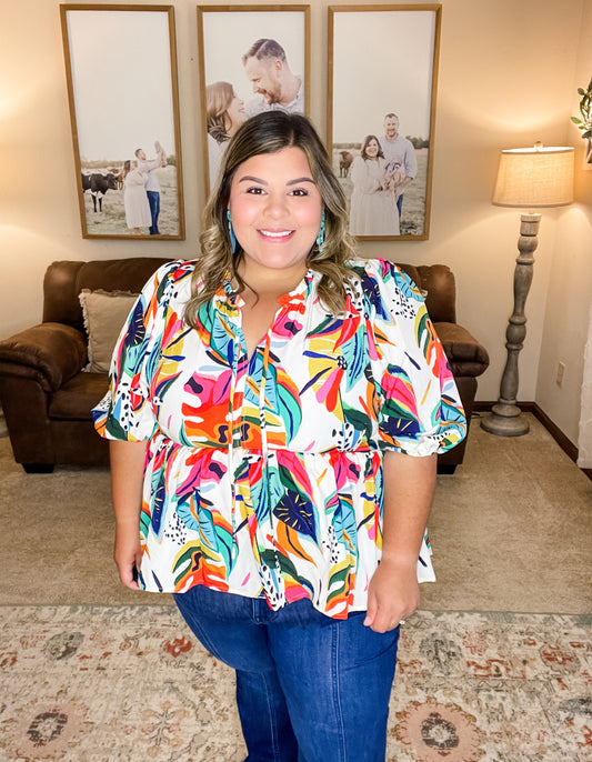 Curvy Island Fever Top