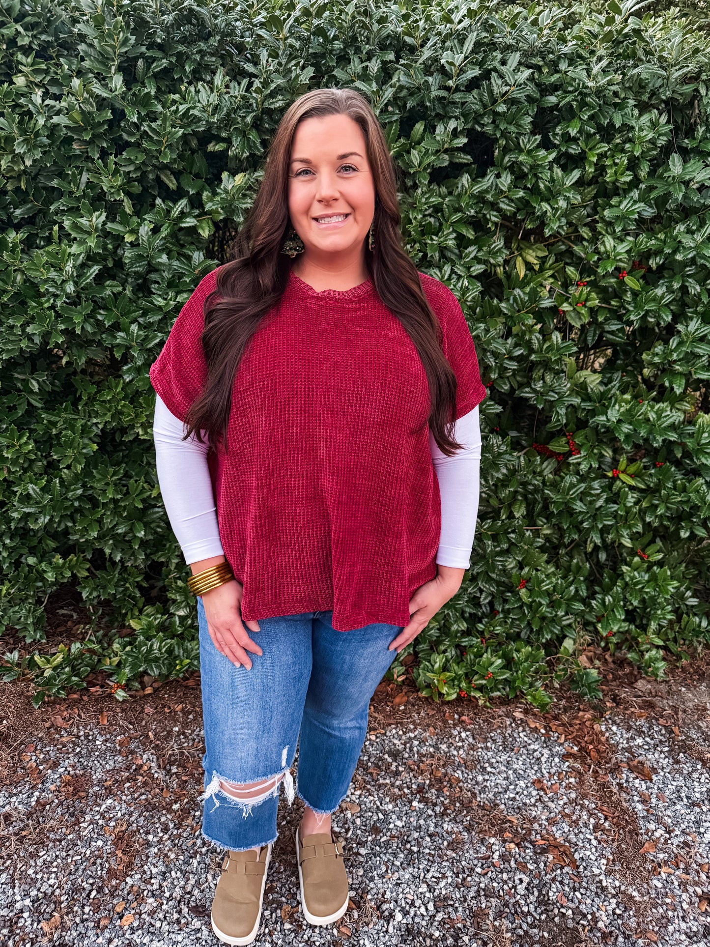 Curvy Cheerful Chenille Top