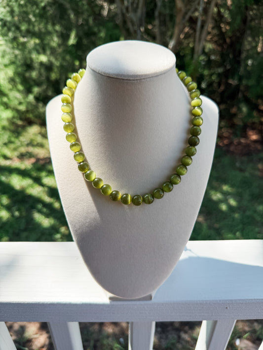 Mini Green Beaded Necklace
