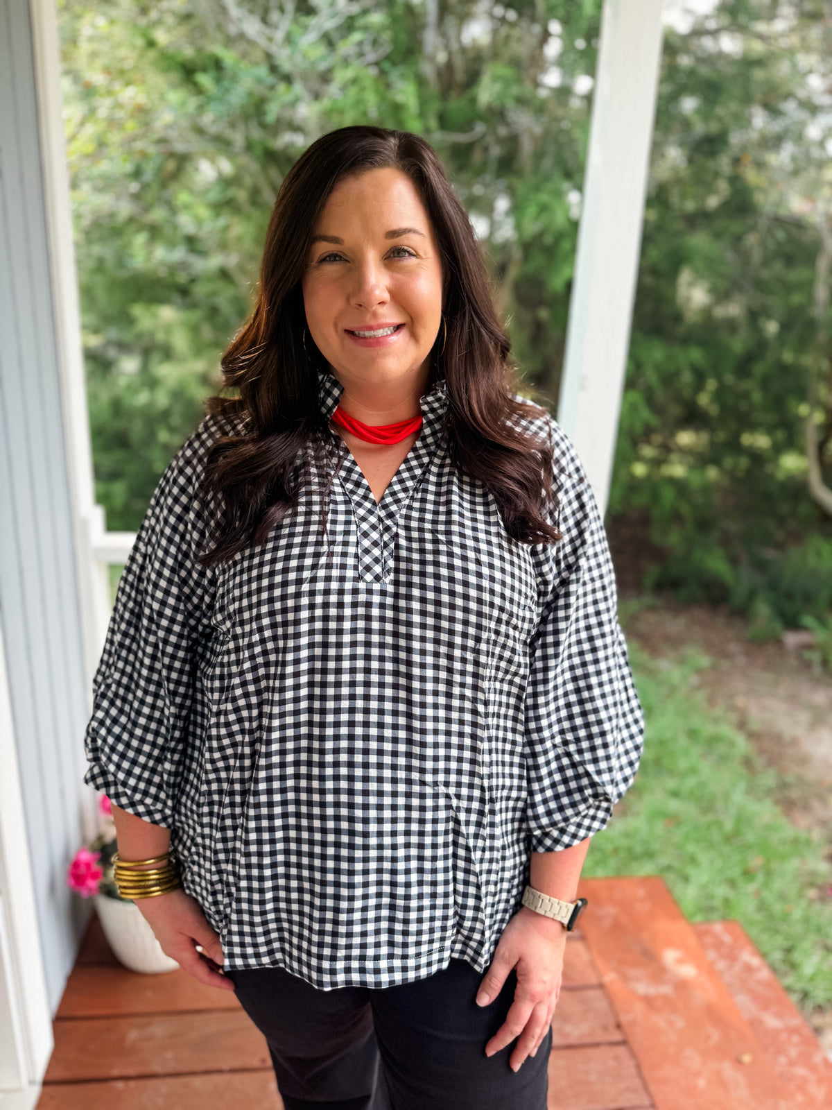 Playbook Plaid Top