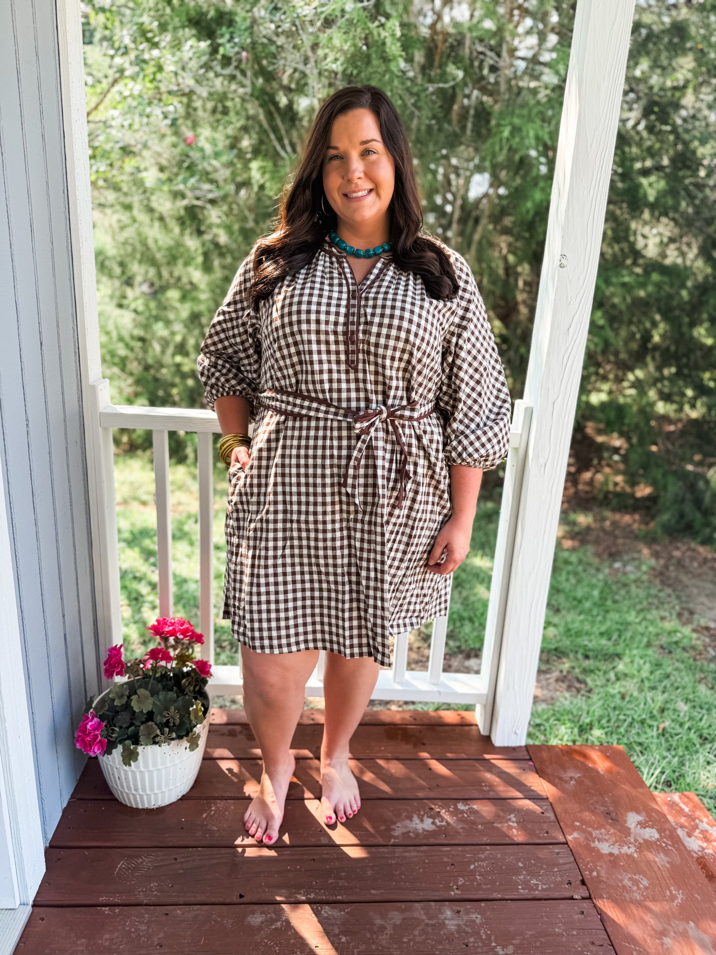 Harvest Gingham Dress