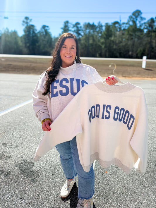 Jesus Reversible Mockneck Sweatshirt