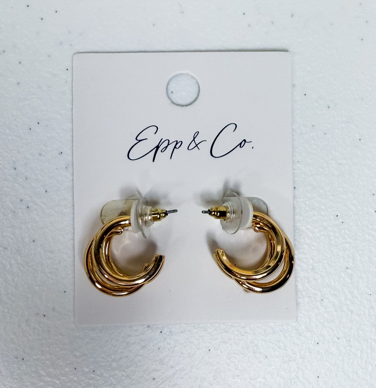 Gold Triple Hoops