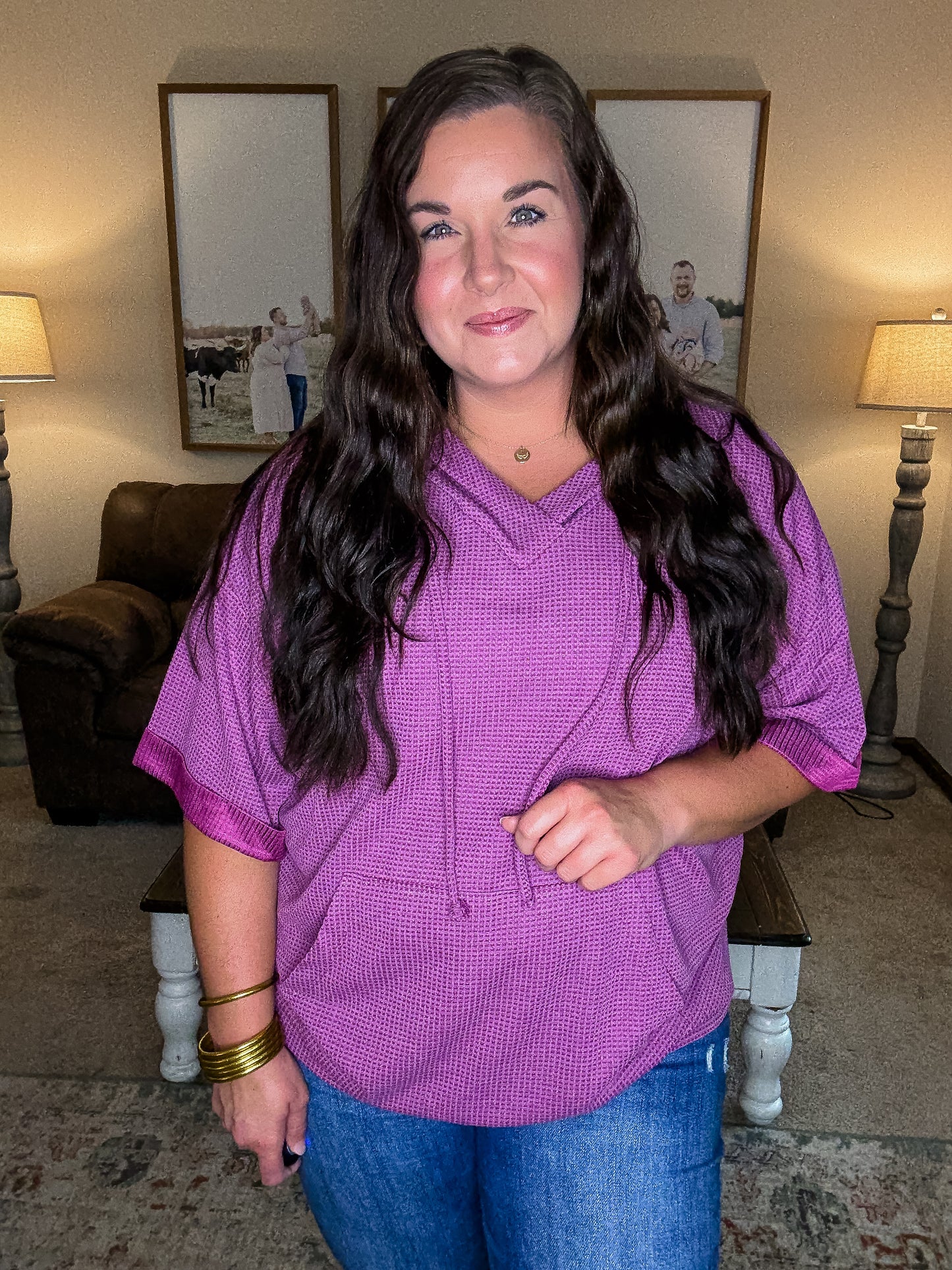 Magenta Hoodie Pullover