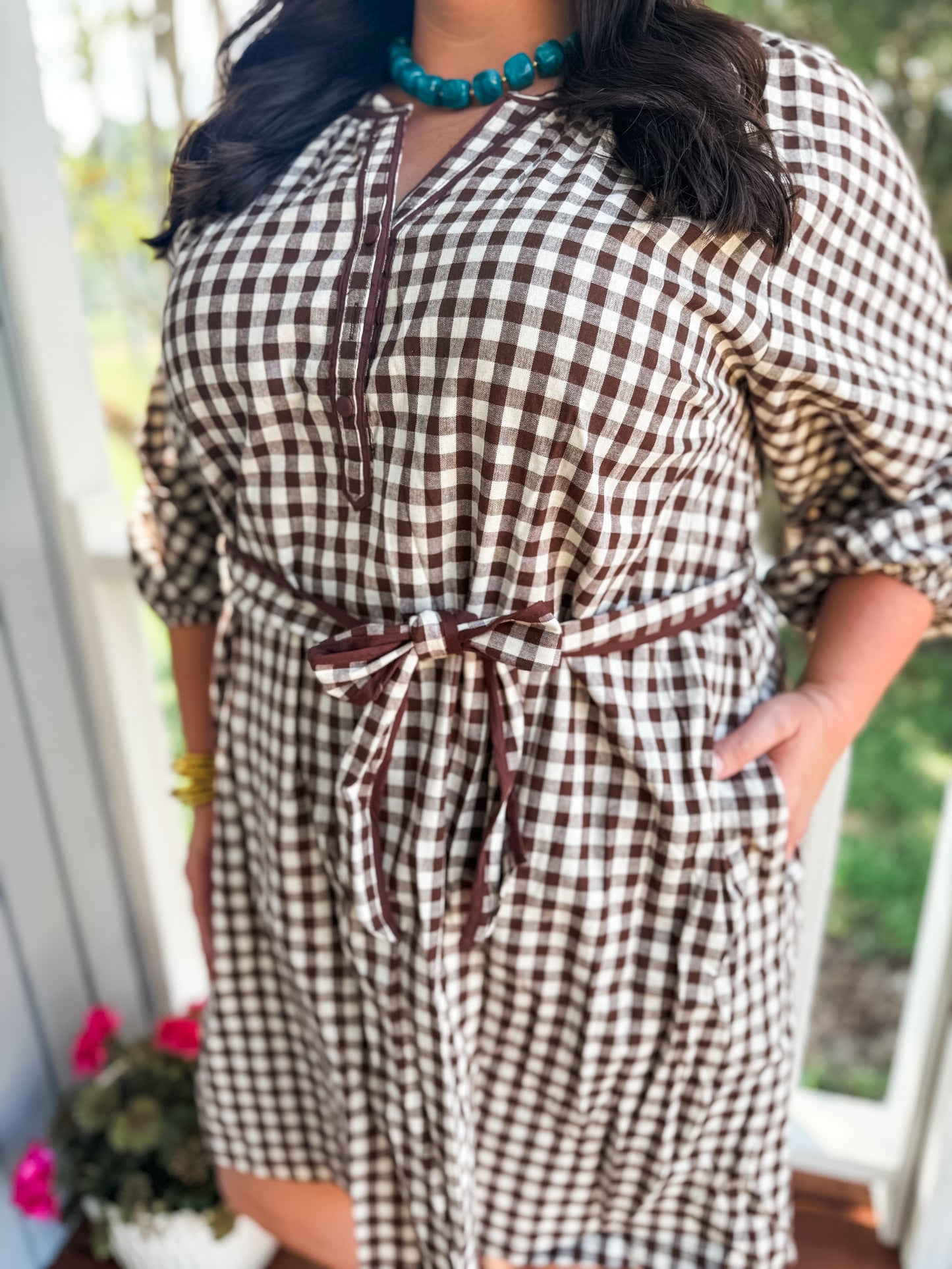 Harvest Gingham Dress