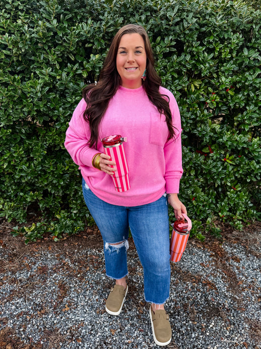 Curvy Candy Christmas Sweater