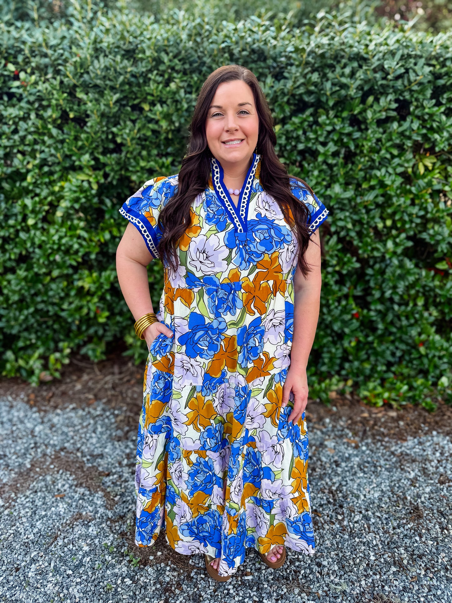 Curvy Full Bloom Midi Dress